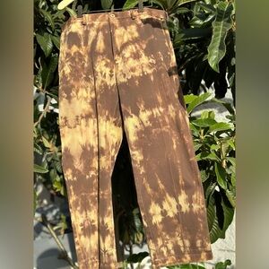 Reverse tie dye chino pants